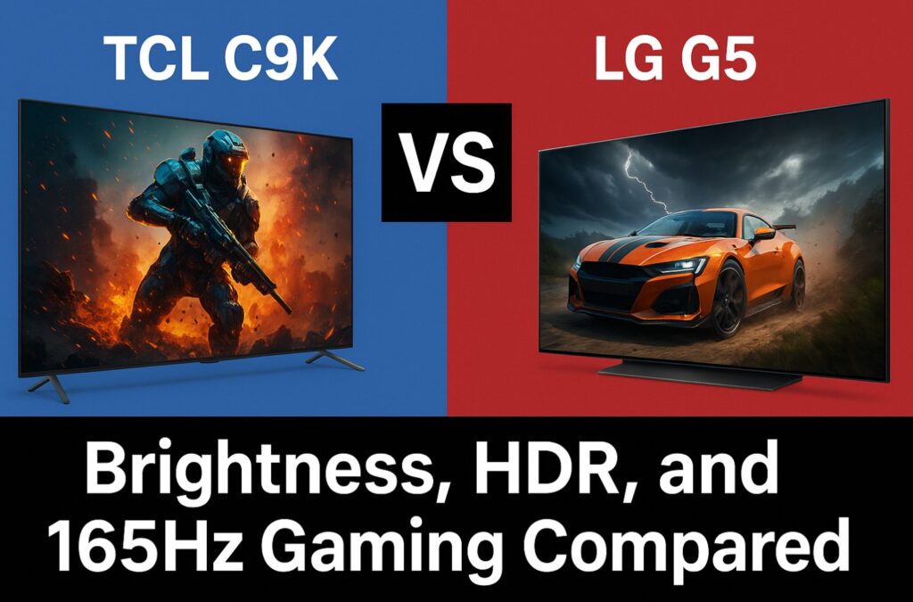 TCL C9K vs LG G5: Brightness, HDR, and 165Hz Gaming Compared