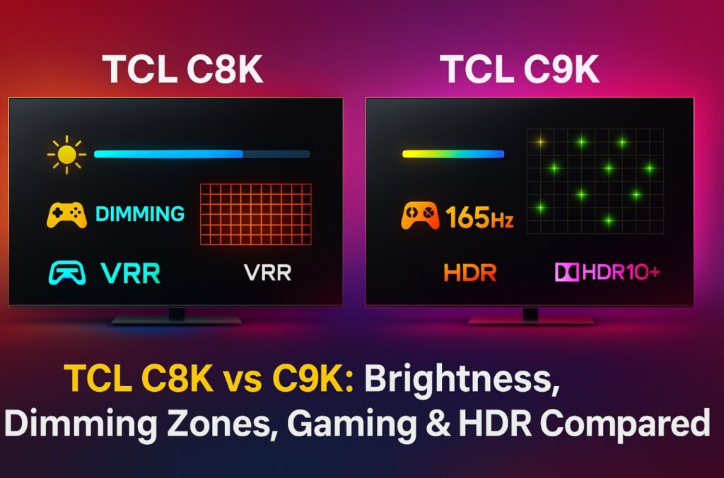 TCL C8K vs C9K: Brightness, Dimming Zones, Gaming & HDR Compared