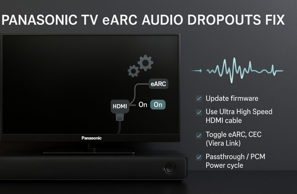 Panasonic TV eARC audio dropouts fix