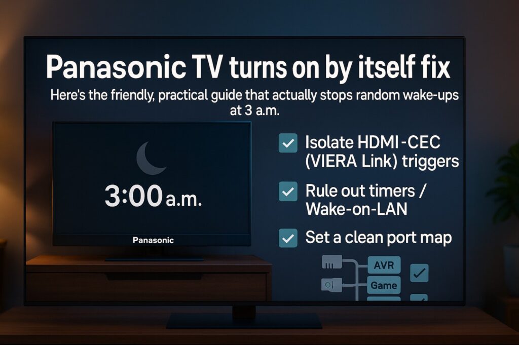 Panasonic TV turns on by itself fix