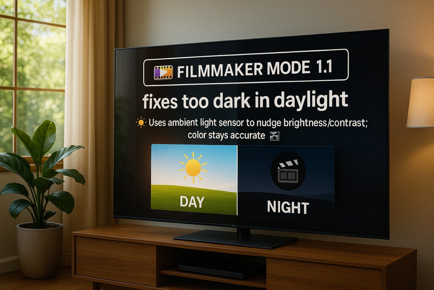 LG Filmmaker Mode 1.1 — ambient light fix for dim HDR