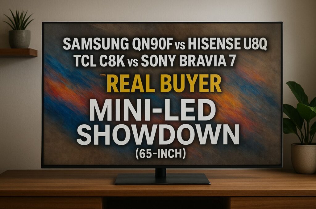 Samsung QN90F vs Hisense U8Q vs TCL C8K vs Sony Bravia 7 (65-inch): the “real buyer” Mini-LED showdown