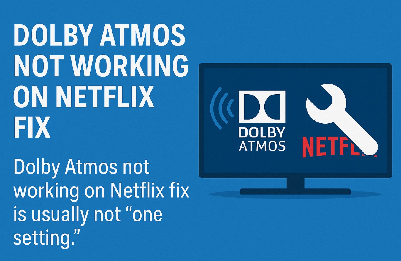 Dolby Atmos not working on Netflix fix: quick checklist