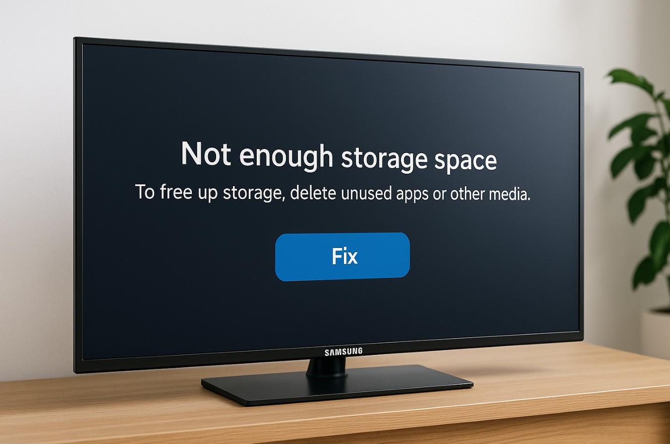 Samsung TV not enough storage fix
