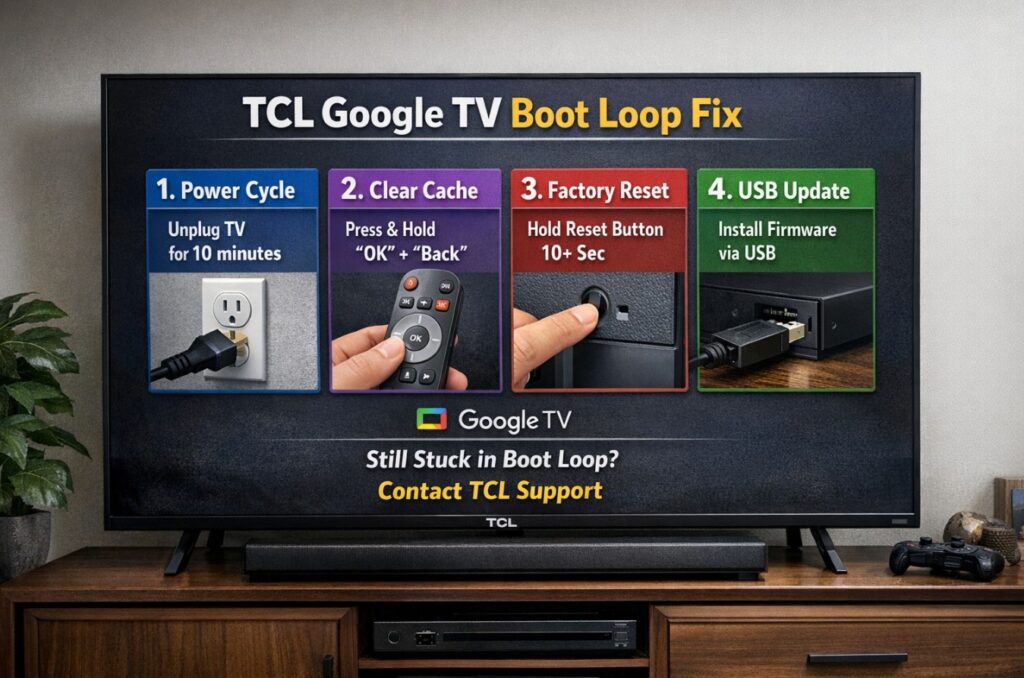 TCL Google TV boot loop fix