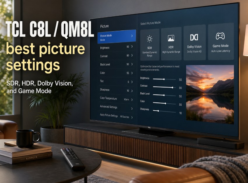 TCL C8L / QM8L best picture settings — SDR, HDR, Dolby Vision, and Game Mode