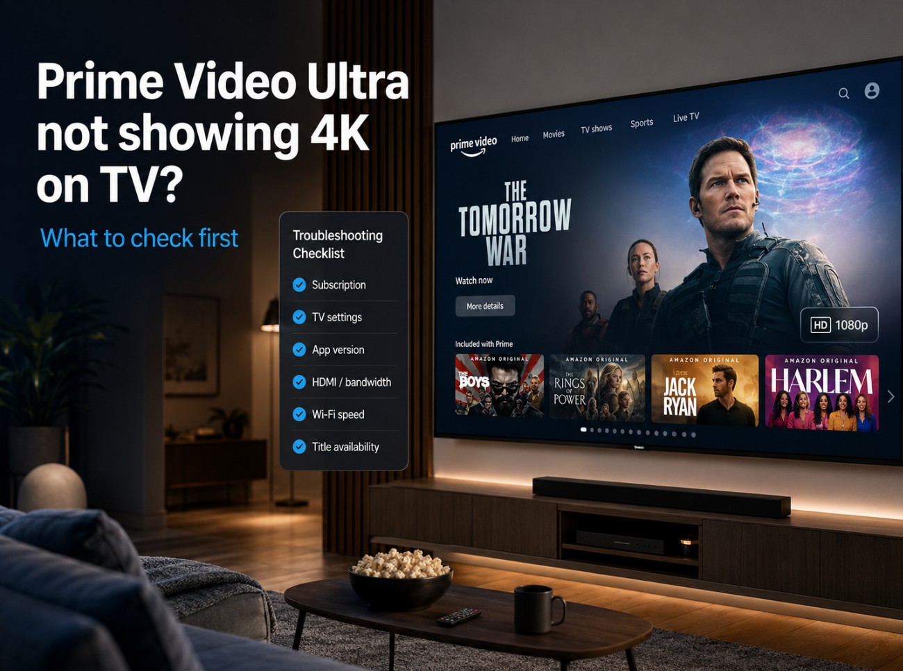 Prime Video Ultra not showing 4K on TV? What to check first