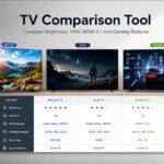 TV Comparison Tool — compare brightness, HDR, HDMI 2.1 and gaming features