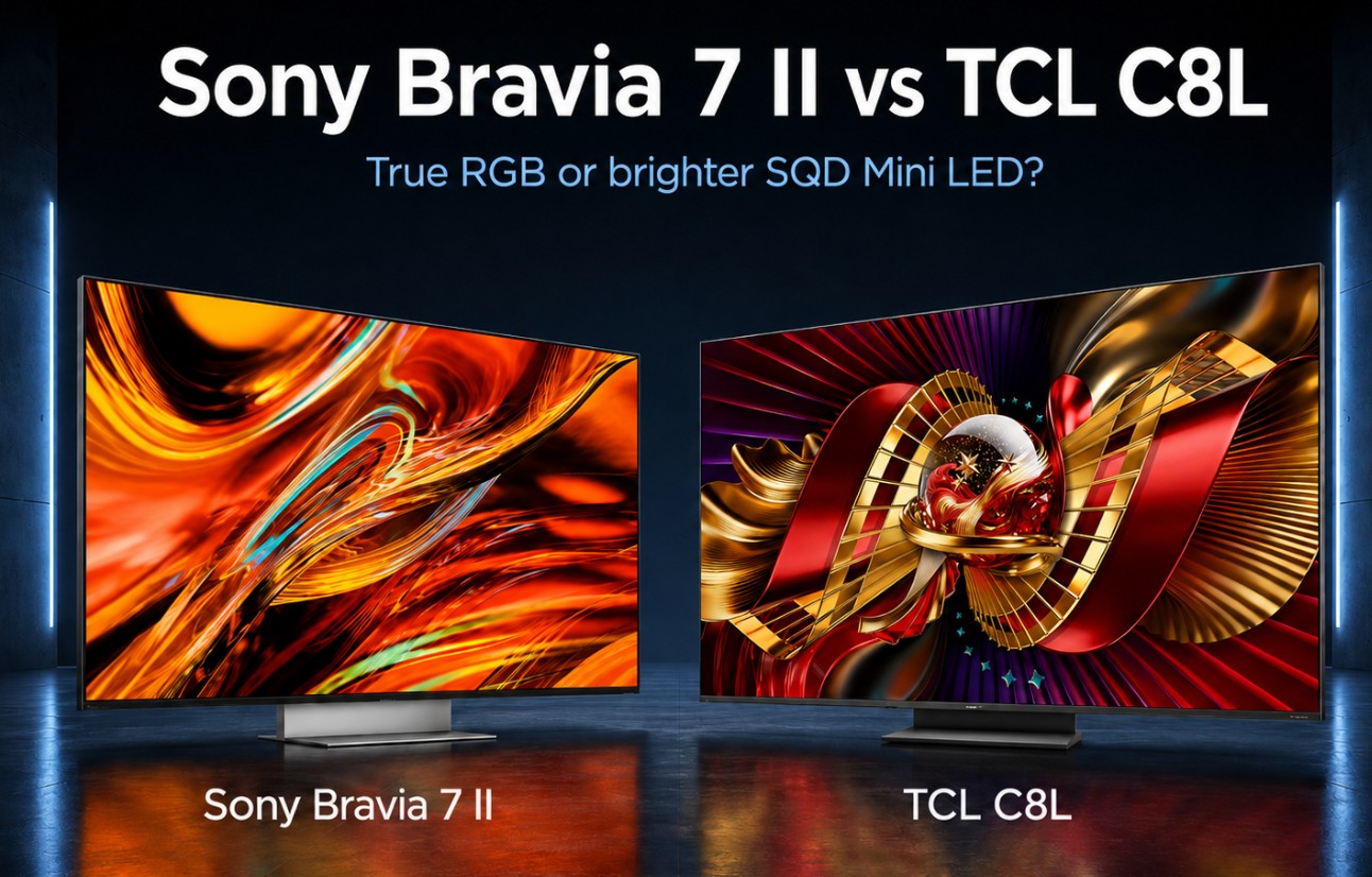 Sony Bravia 7 II vs TCL C8L — True RGB or brighter SQD Mini LED?