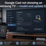 Google Cast not showing on Samsung TV — model and update fixes