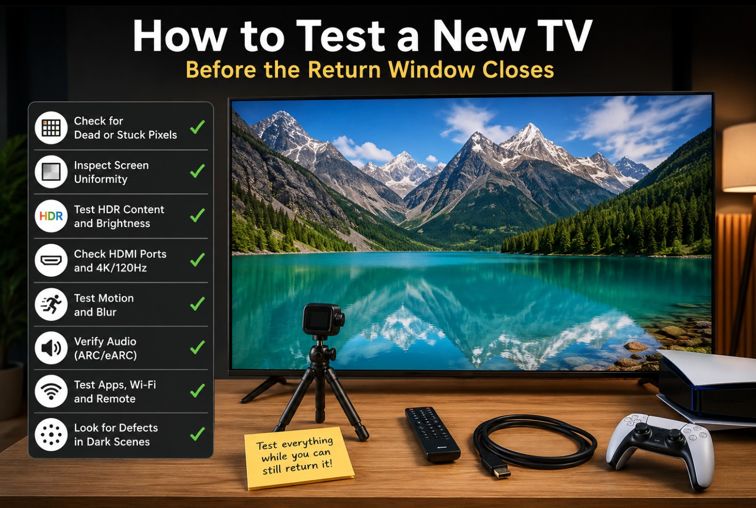 How to Test a New TV Before the Return Window Closes