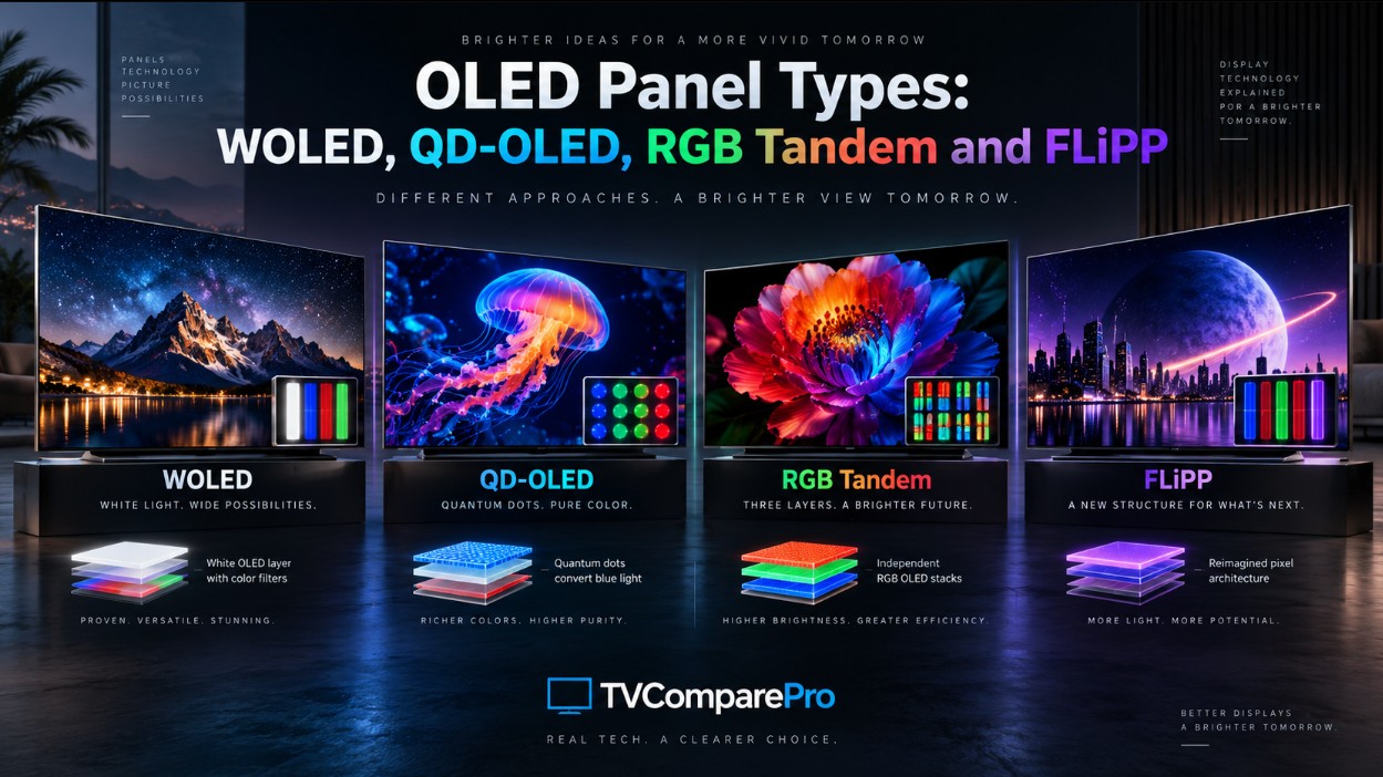 OLED Panel Types: WOLED, QD-OLED, RGB Tandem and FLiPP