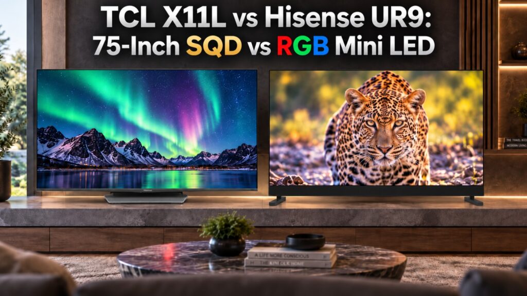 TCL X11L vs Hisense UR9: 75-Inch SQD vs RGB Mini LED