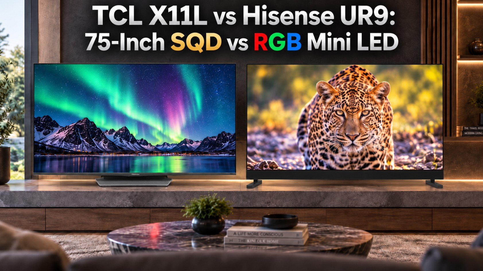 TCL X11L vs Hisense UR9: 75-Inch SQD vs RGB Mini LED