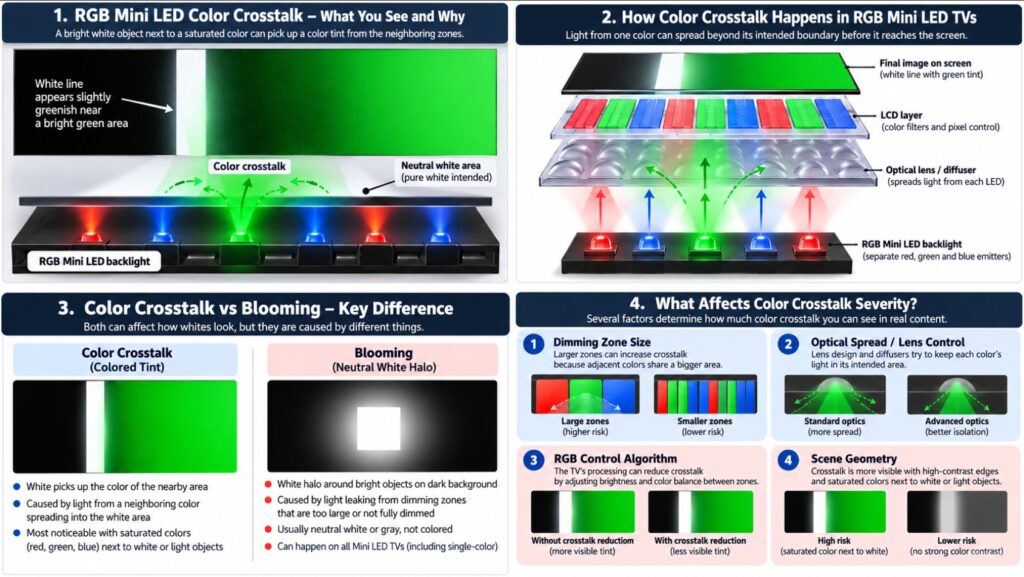 RGB Mini LED Color Crosstalk: Why Whites Change Color