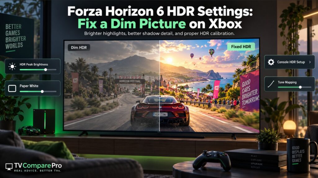 Forza Horizon 6 HDR Settings on Xbox: Fix a Dark Picture Fast
