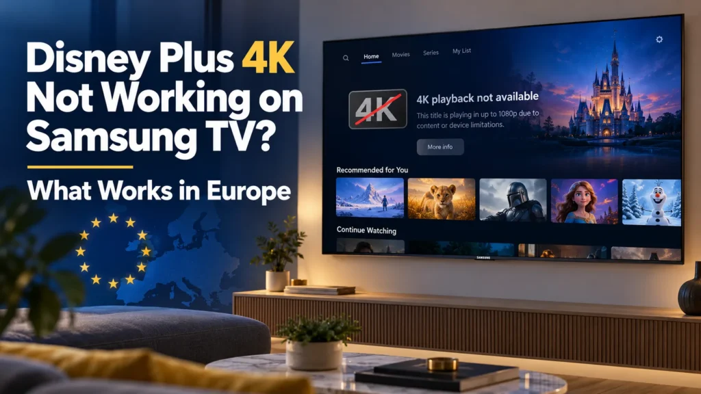 Disney Plus 4K Not Working on Samsung TV? What Works in Europe